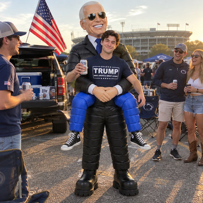 PresidentGrab Inflatable Costume - Biden at a tailgate