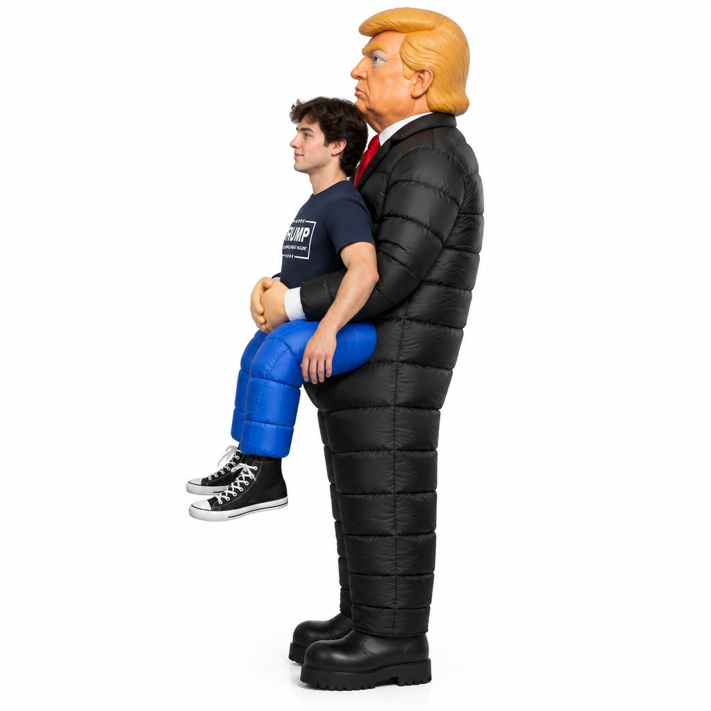 PresidentGrab Inflatable Costume - Trump side view