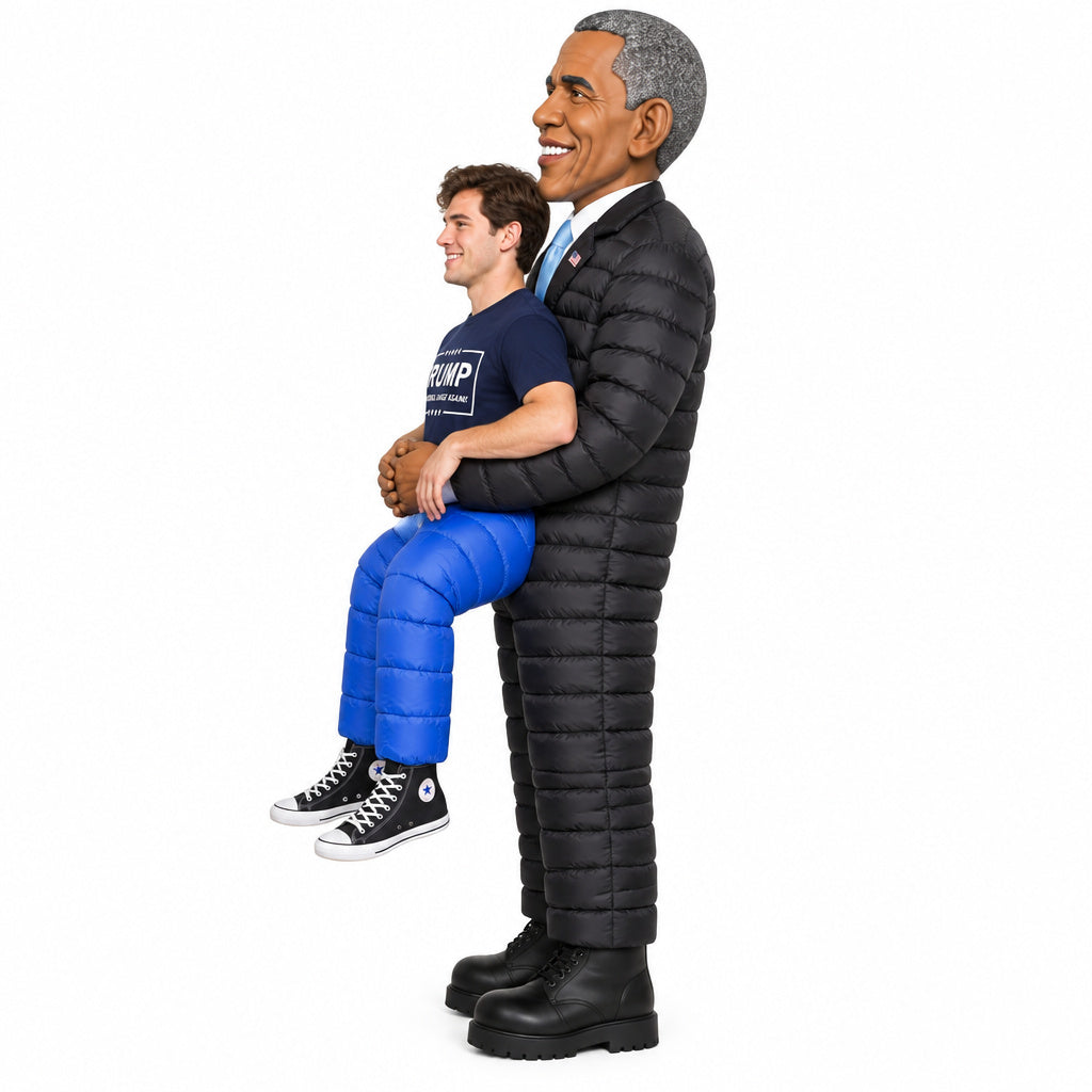 PresidentGrab Inflatable Costume - Obama side view