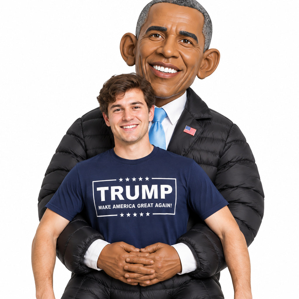 PresidentGrab Inflatable Costume - Obama close-up