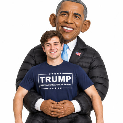PresidentGrab Inflatable Costume - Obama close-up